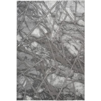 Muratap Fashion abstract laagpolig vloerkleed design tapijt grijs 80x300 cm