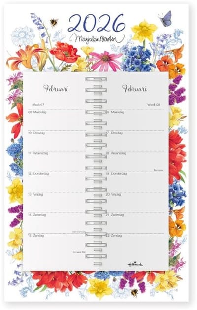 Marjolein Bastin Kalender 2026 op schild