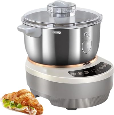 Deegkneder - Deegmaker Riijsmachine - Moeiteloos Bakken - Intelligente Temperatuurregeling - 5 of 7 Liter - Zilver