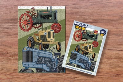 Puzzel Trekker - Antiek - Rood - Legpuzzel - Puzzel 500 stukjes