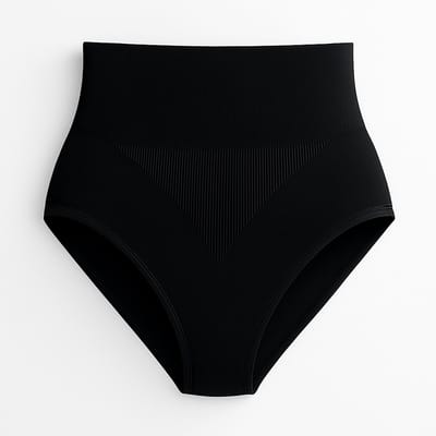 TAFUER Corrigerende Hoge Taille Slip - Naadloze Shapewear voor Buik & Taille - Comfortabel High Waist Ondergoed - Zwart - S/M