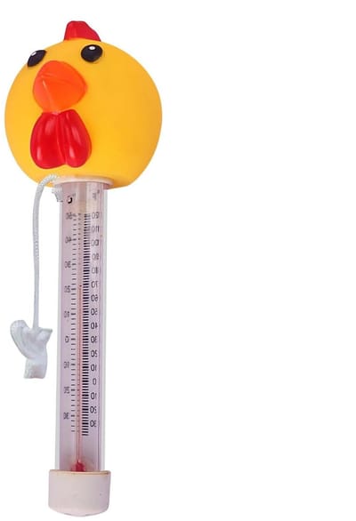 Drijvende Thermometer - Watermeter Kuiken - Water Temperatuur - Verontreinigingsvrij Ontwerp - 24 Centimeter - Geel