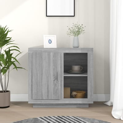 vidaXL - Dressoir - 80x40x75 - cm - grijs - sonoma - eikenkleurig