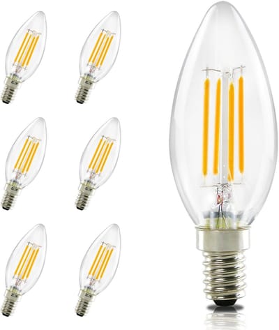 NETTLIFE E14 LED Kaarslamp 4W | Warm Wit 2700K | 6-Stuks Voordeelverpakking | Flicker-Free | Niet Dimbaar | Ideaal voor Woonkamer Keuken & Eettafel