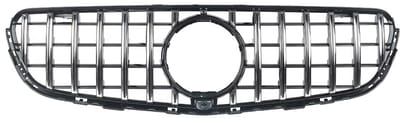 Bumpergrille Straton - Chroom/Zwart - Met Camera Gat - Voor Mercedes GLC C253/X253 (2016-2019) - Racing Bumper Grill