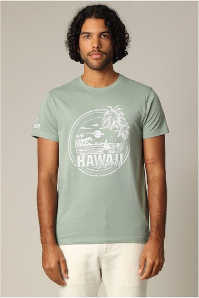 Deeluxe Mahalo T-shirt Met Korte Mouwen Groen 2XL Man