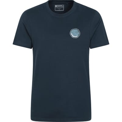 Mountain Warehouse Heren Edinburgh Boomring Biologisch T-shirt (Donkerblauw)