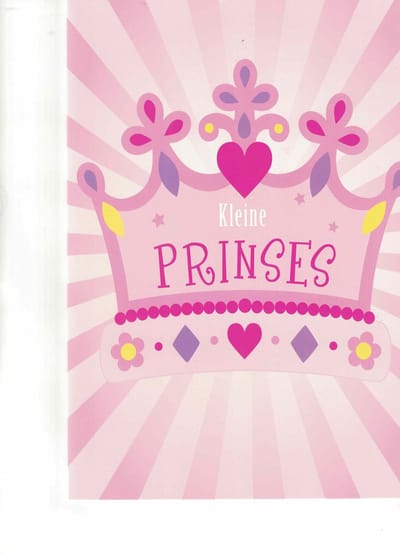 wenskaart - XL wenskaart - Kleine prinses - gefeliciteerd meisje - roze verjaardagskaart - verjaardagskaart met stickers - grote verjaardagskaart kind