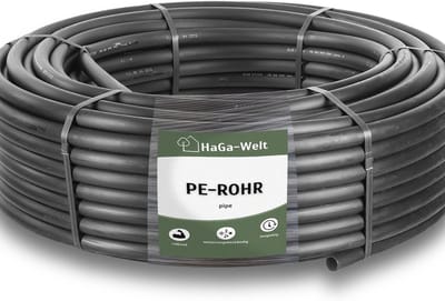 Drukbuis Irrigatie - Kunststof Waterslang - Tuin Besproeiing - Hoge Waterdoorstroming - 20mm x 1.2mm 50m - Zwart