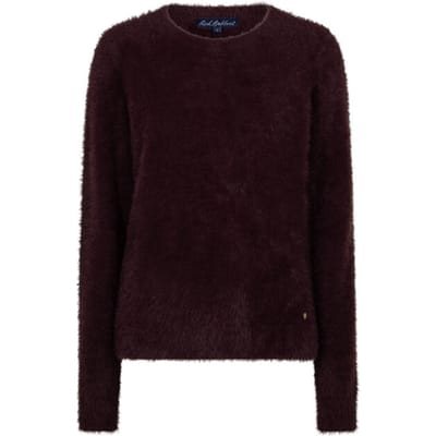 RB sweet fuzzy burgundy trui