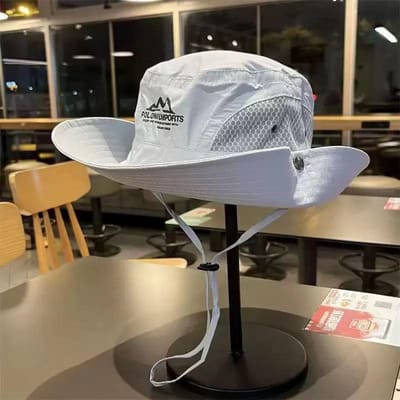 Nouveau Chapeau Bob à Large Bord à Séchage Rapide Casquette de Pêcheur Chapeau Anti-Soleil Pour Randonnée Pêche [G32] white