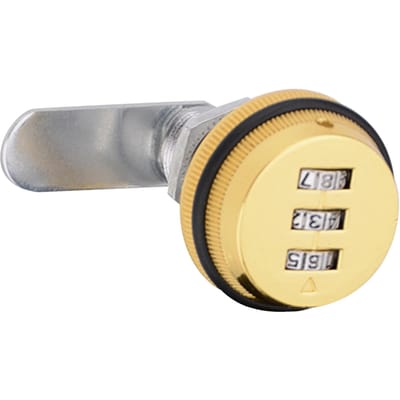 Archiefkast Wachtwoord Cam Slot 3 Cijfers Anti-Diefstal Zinklegering voor Kleedkamer Kluisje Lade Brief 30mm goud