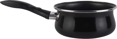 Kleine Steelpan Zwart 16 cm Geëmailleerd Staal Anti-aanbaklaag Geschikt Voor Alle Warmtebronnen Inclusief Inductie