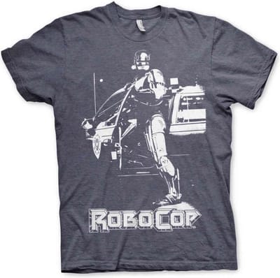Robocop Heren Tshirt -S- Poster Blauw