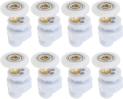 Douchedeurrollen Set - Vervangende Lopers - Soepel Openen - Ultrastil Werking - 25mm Diameter - Wit