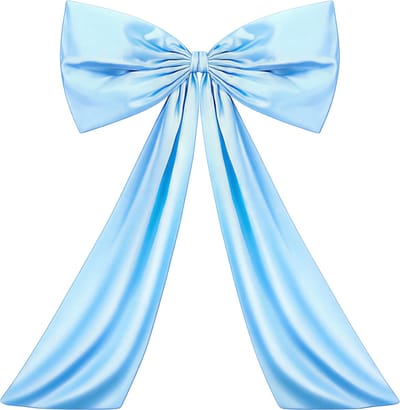 Grote Decoratieve Boog Strik voor Kamer – Blauw – Coquette Gigantisch Lint – Wanddecoratie voor Kerst, Verjaardag en Bruiloft – Achtergronddecor voor Feest en Interieur