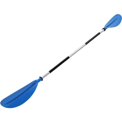 Bootpeddel Blauw 220cm Dubbelzijdig 4 Delig Kajakpeddel met Aluminiumlegering Schacht voor Raften Surfen