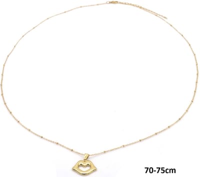 Ketting Lippen – RVS – 75cm