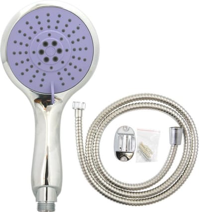 Douchekop zilver/blauw met doucheslang 3 in 1 functie 150 cm - Premium line - Douchekoppensets - Badkameraccessoires