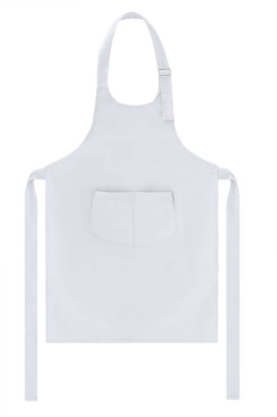 Budget - Basics - Kinderschort - Actieschort - Kookschort voor kinderen - 65 x 50 cm - polyester/katoen - onbedrukt - blanco - wit