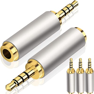 Adapter Koptelefoon Converter - Stereo Jack - Apparaten Verbinding - CTIA Standaard Compatibel - 5 Stuks - Goudkleurig