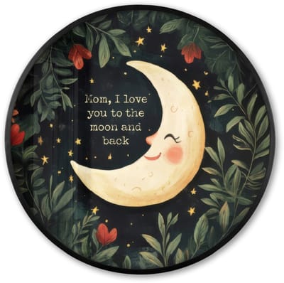 Poster in lijst Rond - Fotolijst 60x60 cm - Posters - Maan - Quote - Bloemen - Sterren - Ronde posterlijst zwart - Decoratie - Wanddecoratie woonkamer - Muurdecoratie slaapkamer