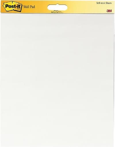 2 x Meeting chart 3M Post-it 566 Super Sticky 508x584mm blanco