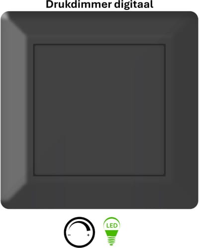 Freelux Drukknop | Led Dimmer | 230VAC - 250VA/1,1A | Signaal zwart mat gelakt