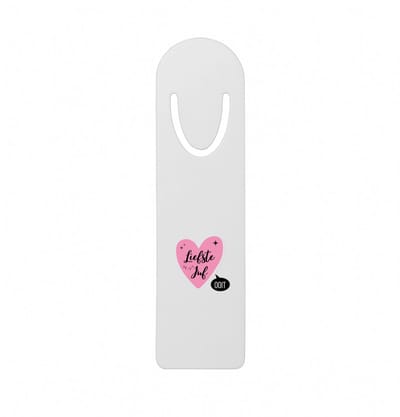 Hacebo® - Liefste juf ooit metalen boekenlegger - Juf - beste juf - school - verjaardagscadeau - afscheidscadeau - kado - gift Bladwijzer boekenleggers - 12.7 cm x 3.2cm