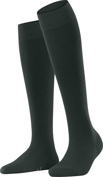 FALKE Softmerino Kniehoge Sokken versterkte kniekousen zonder patroon ademend lang effen warm dik winter Merinowol Katoen Groen Dames sokken - Maat 39-40