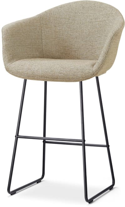 Nolon Nino-Otis barkruk taupe melange - zwart onderstel - 75 cm