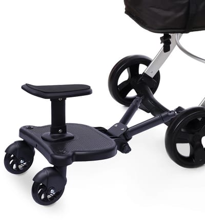 2 in 1 meerijdplankje kinderwagen - Comfortabel met afneembaar zitje