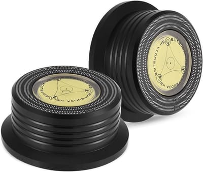 Platenspeler Stabilisator - LP Gewicht - Muziek Luisteren - Trillingsdempend - 78 mm Diameter - Zwart