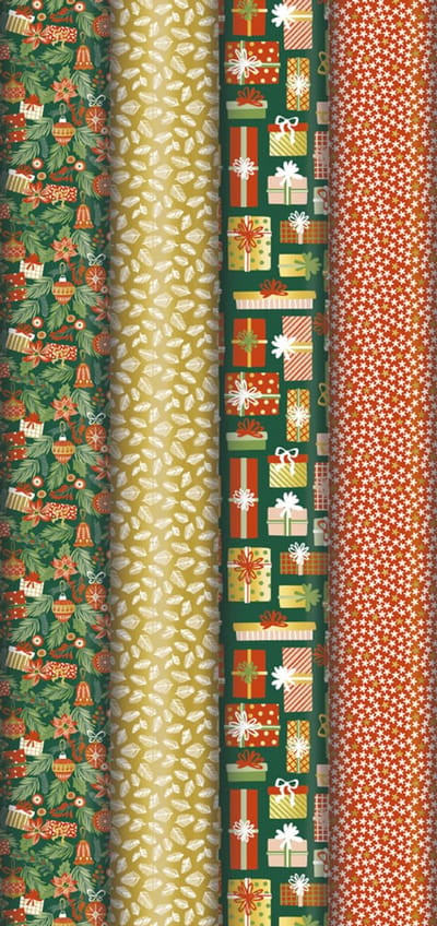 Clairefontaine kerstcadeaupapier 'Zoete Kerst'