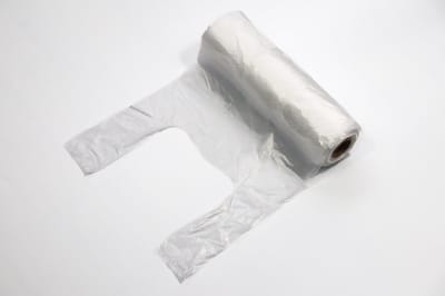 Fruitzakken van Kunststof - Knoopzakken - Rolhemd tasjes - 3000 stuks (20 x 150) draagtassen - 27+18x55 cm- Extra sterk- Fruit en groente zakjes met handvat - transparant