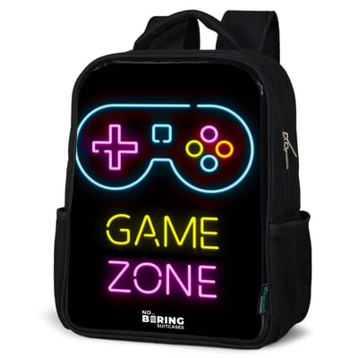 NoBoringSuitcases.com® - Rugzak zwart - Schooltas jongen & meisje - Qoute met neonkleuren - Rugtas voor school - Boekentas kind - Schoolrugzak - Kinderrugzak
