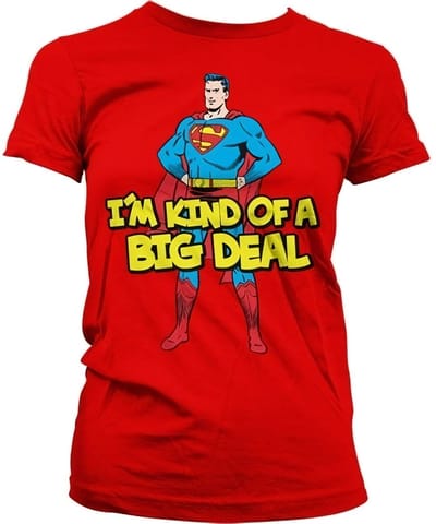 Superman I'm Kind Of A Big Deal Girly T-shirt voor dames, rood