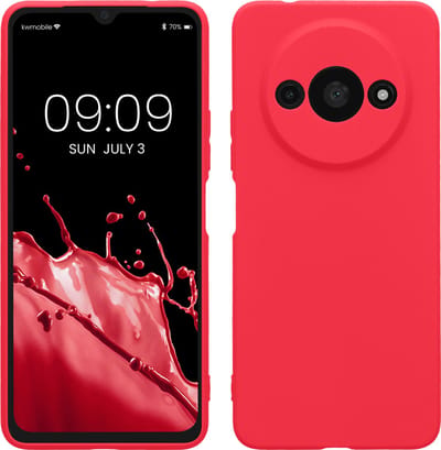 kwmobile telefoonhoesje geschikt voor Xiaomi Redmi A3 - Hoesje voor smartphone - Precisie camera uitsnede - In neon roze