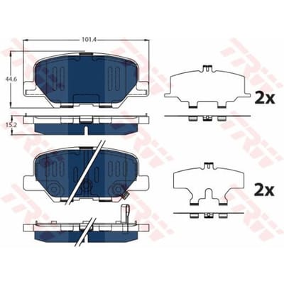 Remblokset, schijfrem ELECTRIC BLUE TRW GDB3583BTE