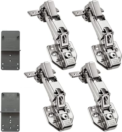 Present Soft Close Scharnieren 165° met Hydraulische Demper voor Keuken- en Kasten Deuren - 35mm, 4 Stuks, Automatische Sluiting, Dempingstechnologie