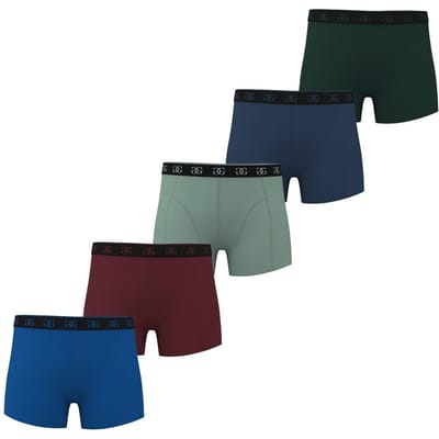Giorgio Boxershorts voor jongens (set van 5) (Zwart/Blauw/Rood/Grijs)