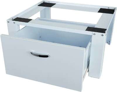 Onderstel Voor Wasmachines Met Geïntegreerde Lade - Wit - 30 Cm - Stalen Onderkast Voor Wasmachine