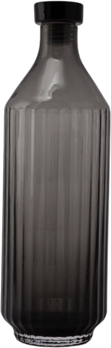 XLBoom Mila Fles 75cl Donkergrijs – Mondgeblazen glazen fles van 750ml – Verkrijgbaar in Amber | Clear | Dark Grey | Green – Design servies voor tafel