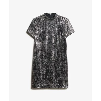 Superdry W8012021a Korte Mouwen Korte Jurk Grijs S Vrouw