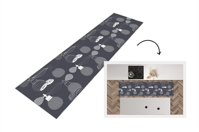 Keukenloper - Loper keuken - Parfum - Ketting - Design - 200x50 cm - Keukenloper vinyl