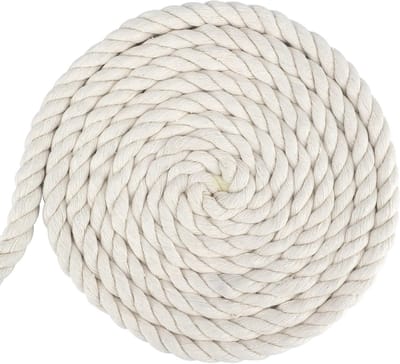 Beige Macrame Draad van 14 mm, 10 m Katoen Koord voor Breien, DIY Ambachten, Wanddecoratie en Plantenhangers
