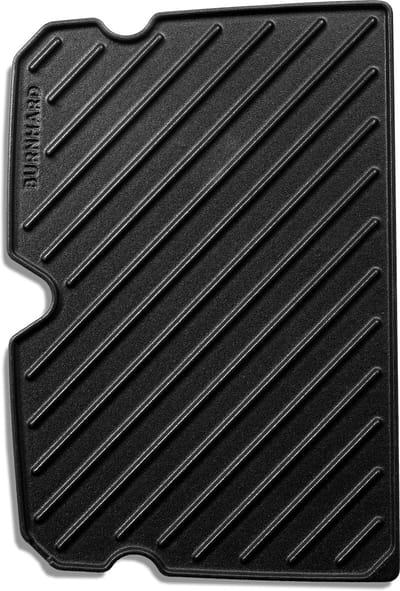 Gietijzeren omkeerbare BURNHARD® bakplaat, geëmailleerd, optimale warmteverdeling, vetafvoer, voor gasbarbecues, compatibel met EARL, FRED, WAYNE – BBQ grillplaat