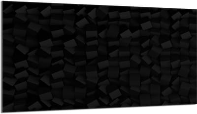 TMK ArtDeko - Beschermplaat voor Fornuis - Glas - Zwart - 90x52 cm
