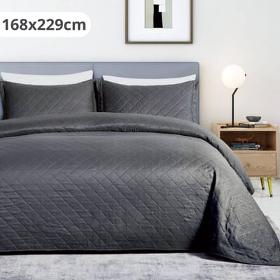 Nivard Zacht Dekbed - Beddengoed - Dekbedovertrek - Inclusief 2x Kussensloop - 168x229cm - Grijs
