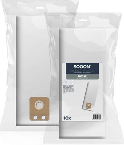 SQOON® Stofzuigerzakken geschikt voor Nilfisk GD1000 / VP300 - Gelijk aan model: 82367820, 1408618000 - High Filtration voor industriële toepassingen